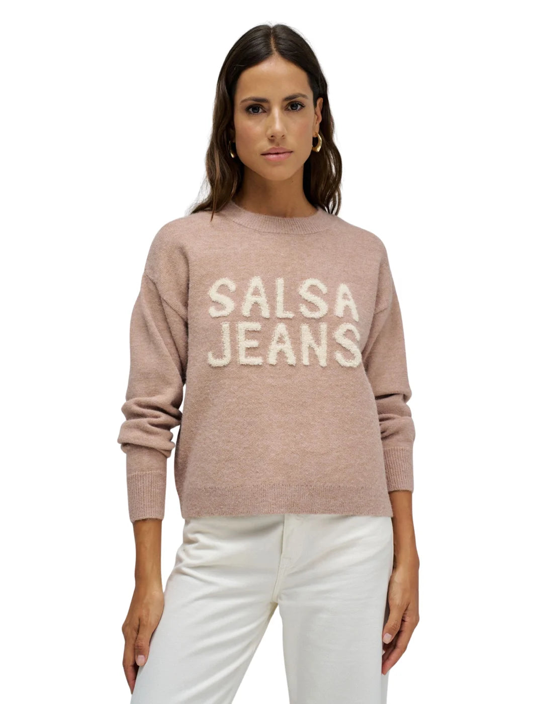 Jersey Branding Relieve Salsa Jeans Rosa | Bicos de Fío