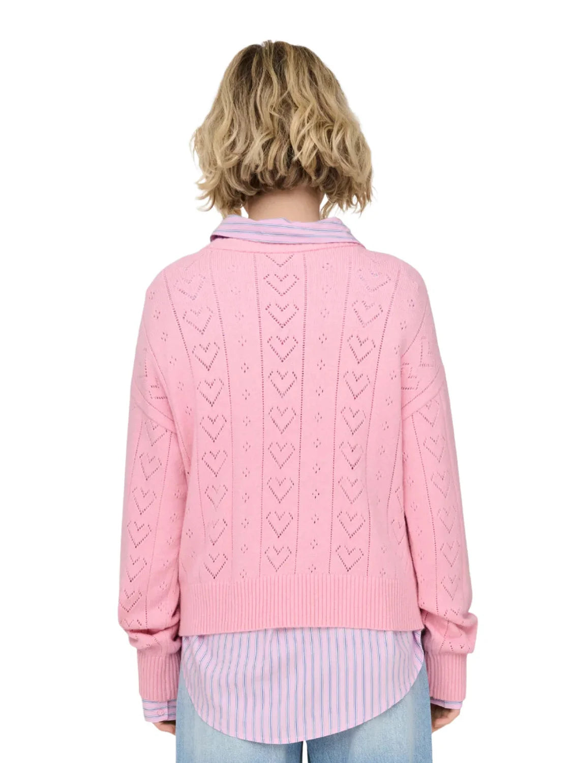 Jersey Corazones ONLY Isa Rosa | Bicos de Fío