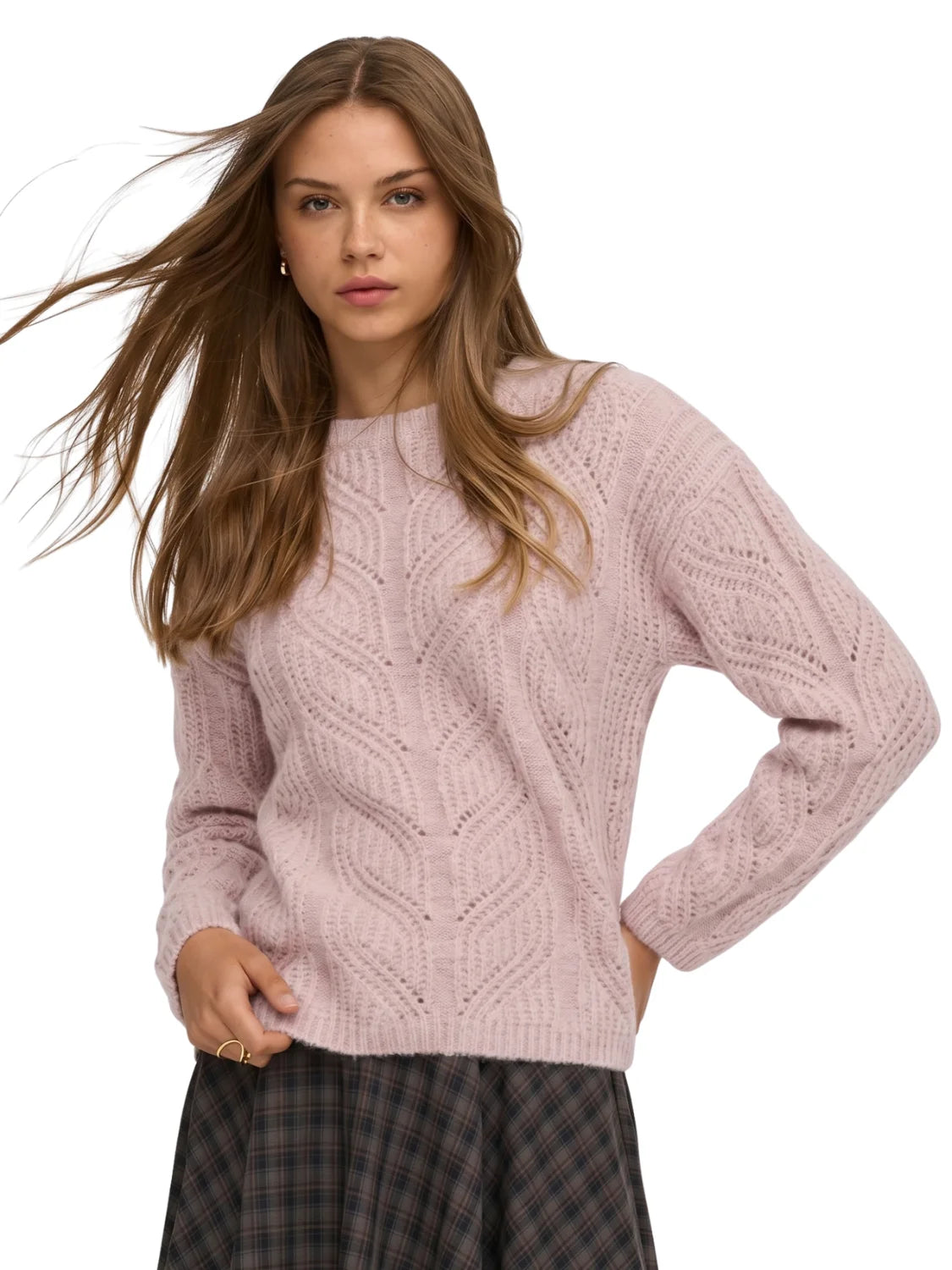 Jersey Punto ONLY Sophie Rosa Lilac | Bicos de Fío