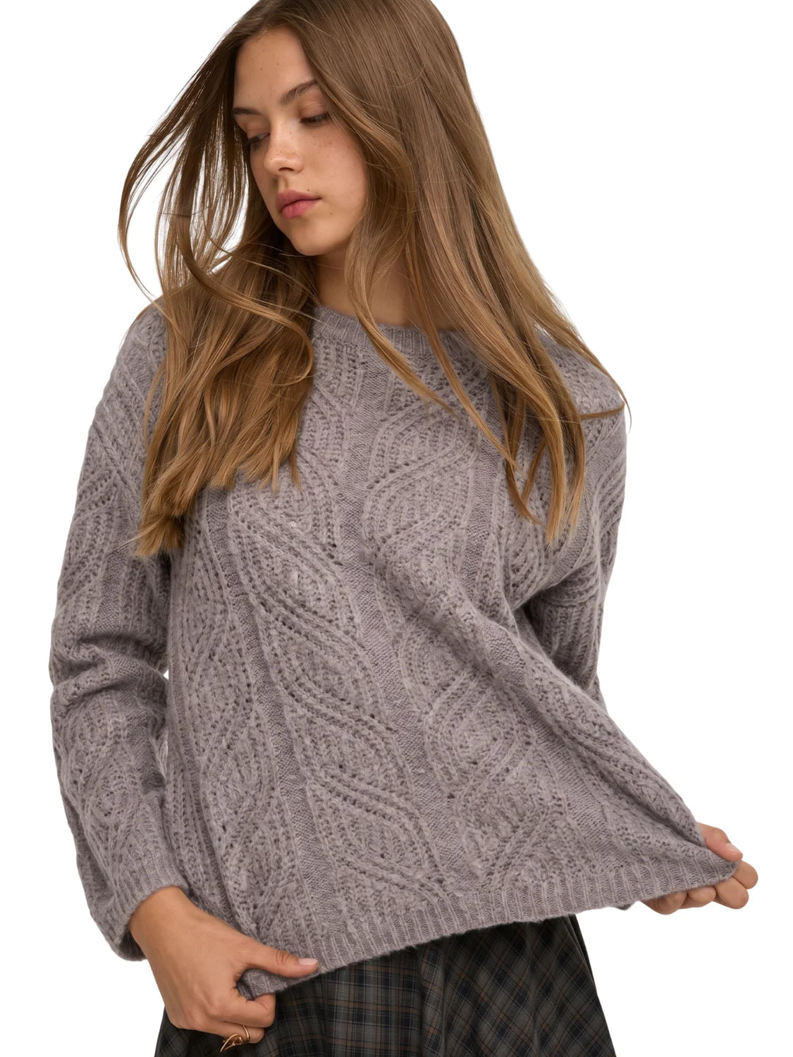 Jersey Punto ONLY Sophie Marrón Walnut | Bicos de Fío