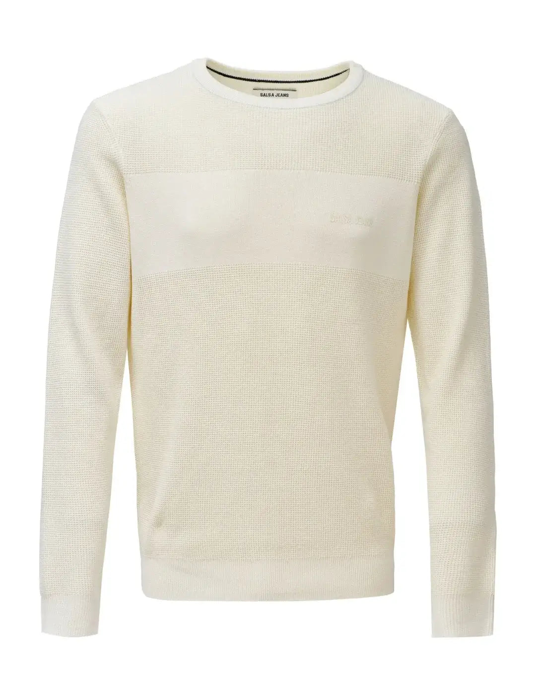 Jersey Punto Franja Salsa Jeans Crudo | Bicos de Fío