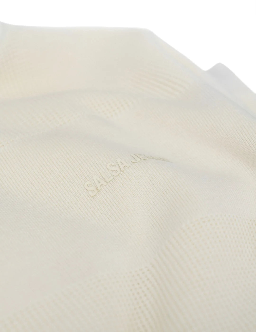 Jersey Punto Franja Salsa Jeans Crudo | Bicos de Fío