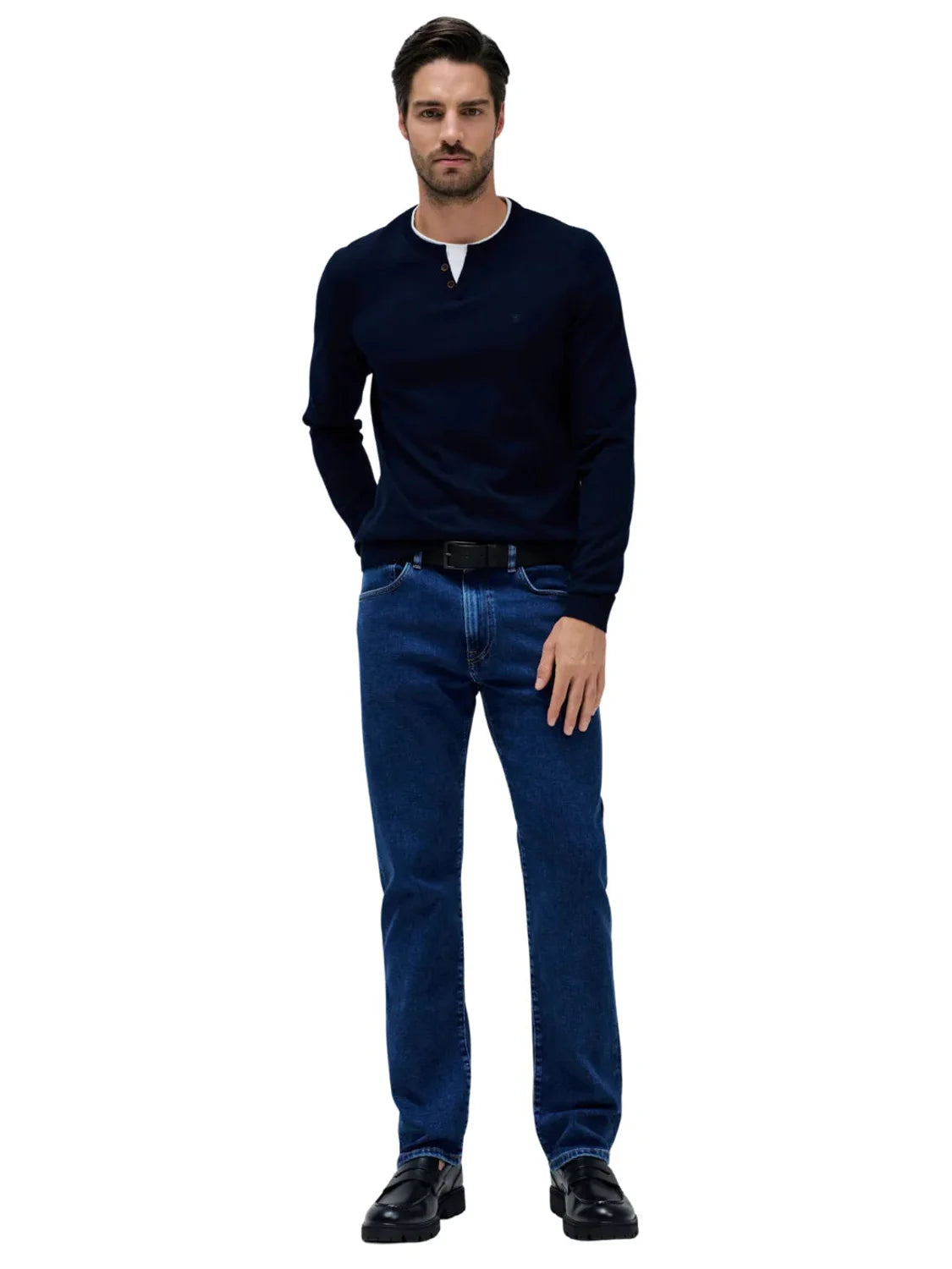 Jersey Punto Botones Salsa Jeans Azul Marino | Bicos de Fío