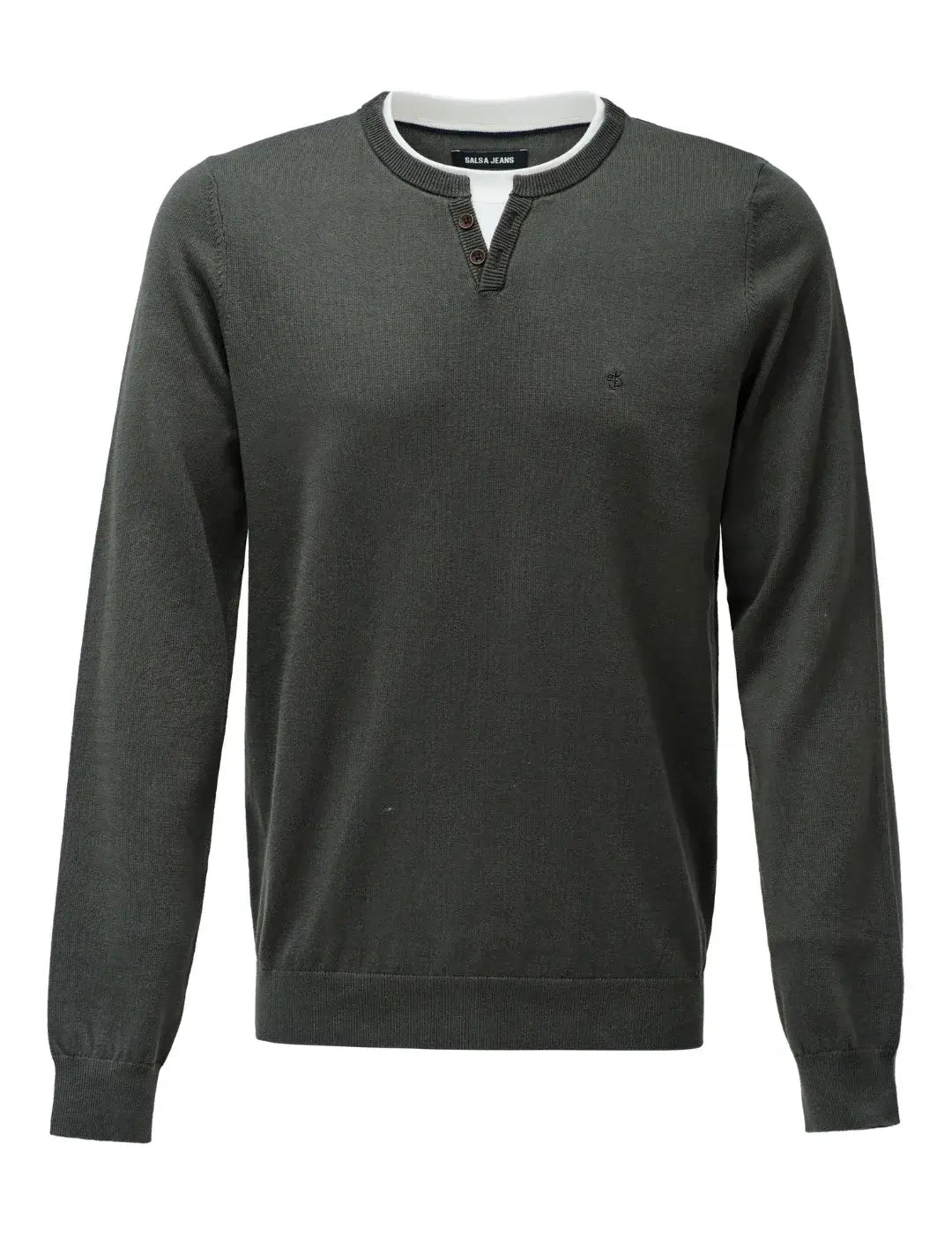 Jersey Punto Botones Salsa Jeans Verde | Bicos de Fío