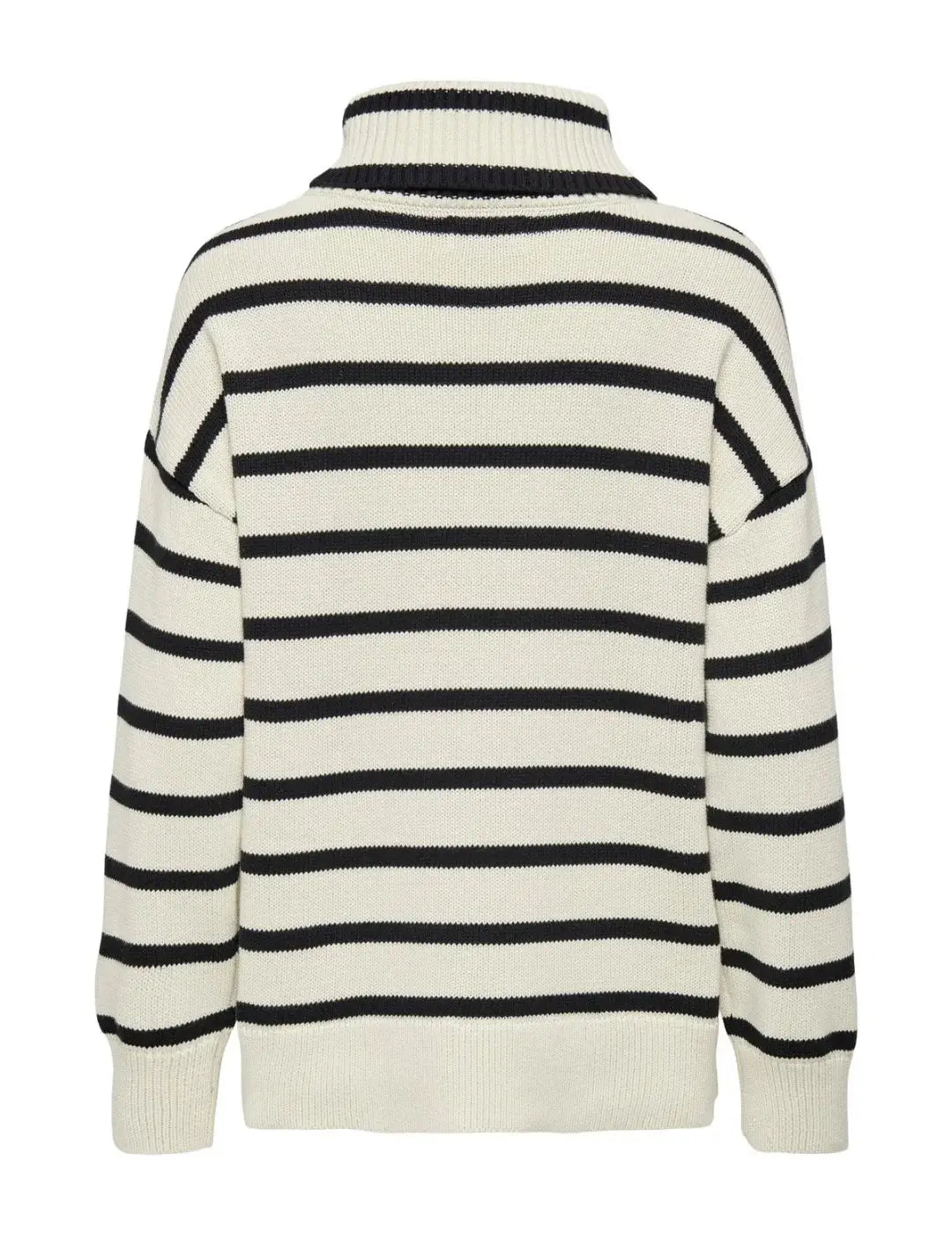 Jersey Rayas Cuello Vuelto Only Onlqueenie Blanco | Bicos de Fío