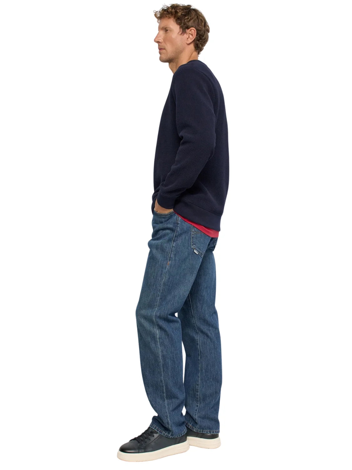 Jersey Textura Salsa Jeans Azul Marino | Bicos de Fío