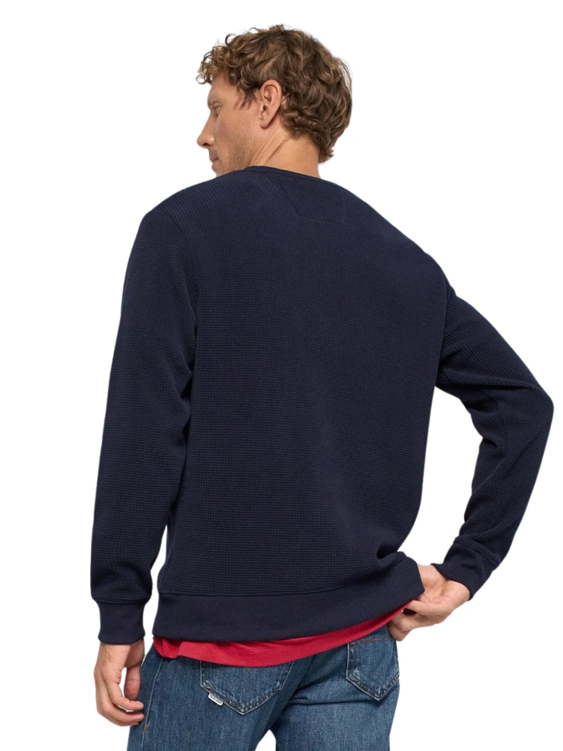 Jersey Textura Salsa Jeans Azul Marino | Bicos de Fío