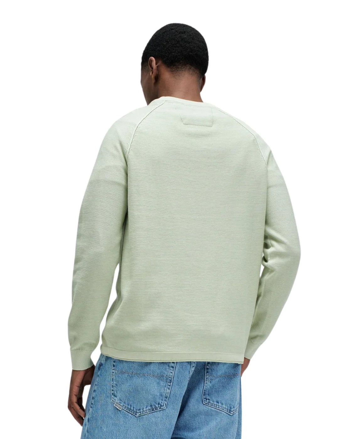 Jersey Salsa Jeans Texturizado Verde Claro | Bicos de Fío