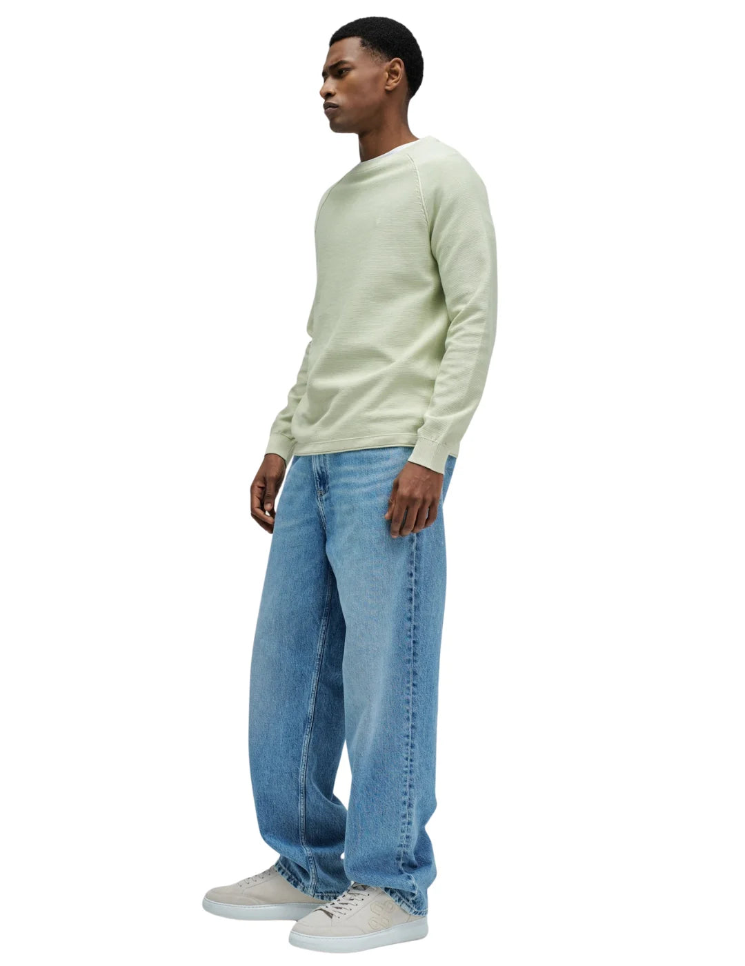 Jersey Salsa Jeans Texturizado Verde Claro | Bicos de Fío