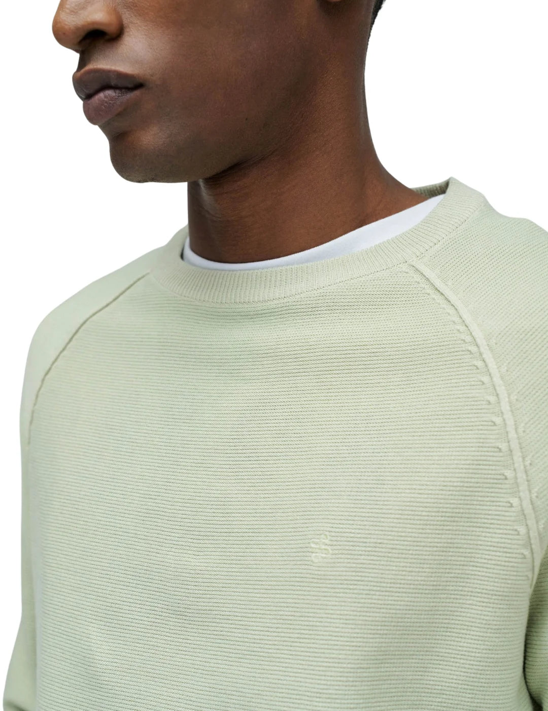 Jersey Salsa Jeans Texturizado Verde Claro | Bicos de Fío