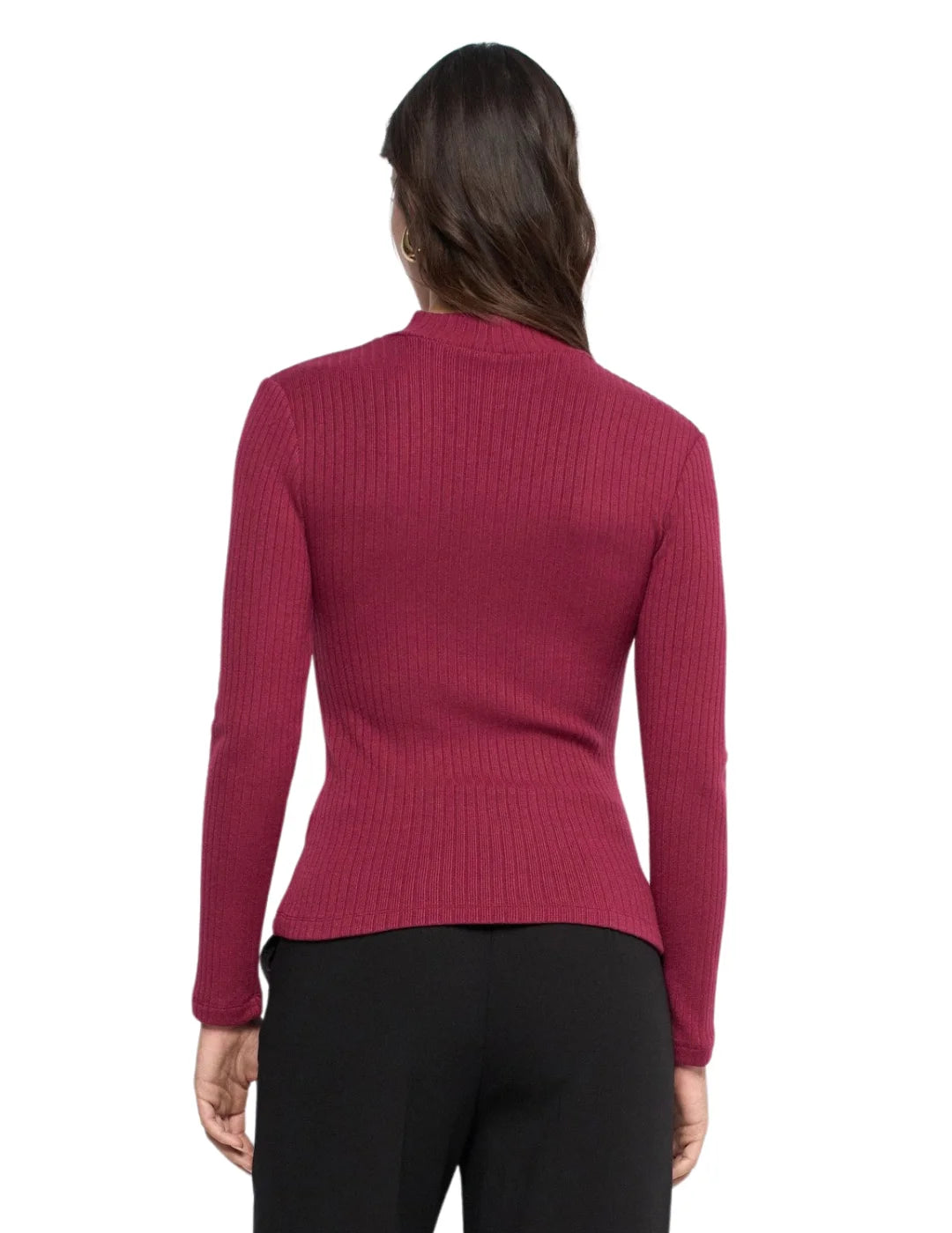 Jersey Turtleneck Canalé Salsa Jeans Granate | Bicos de Fío