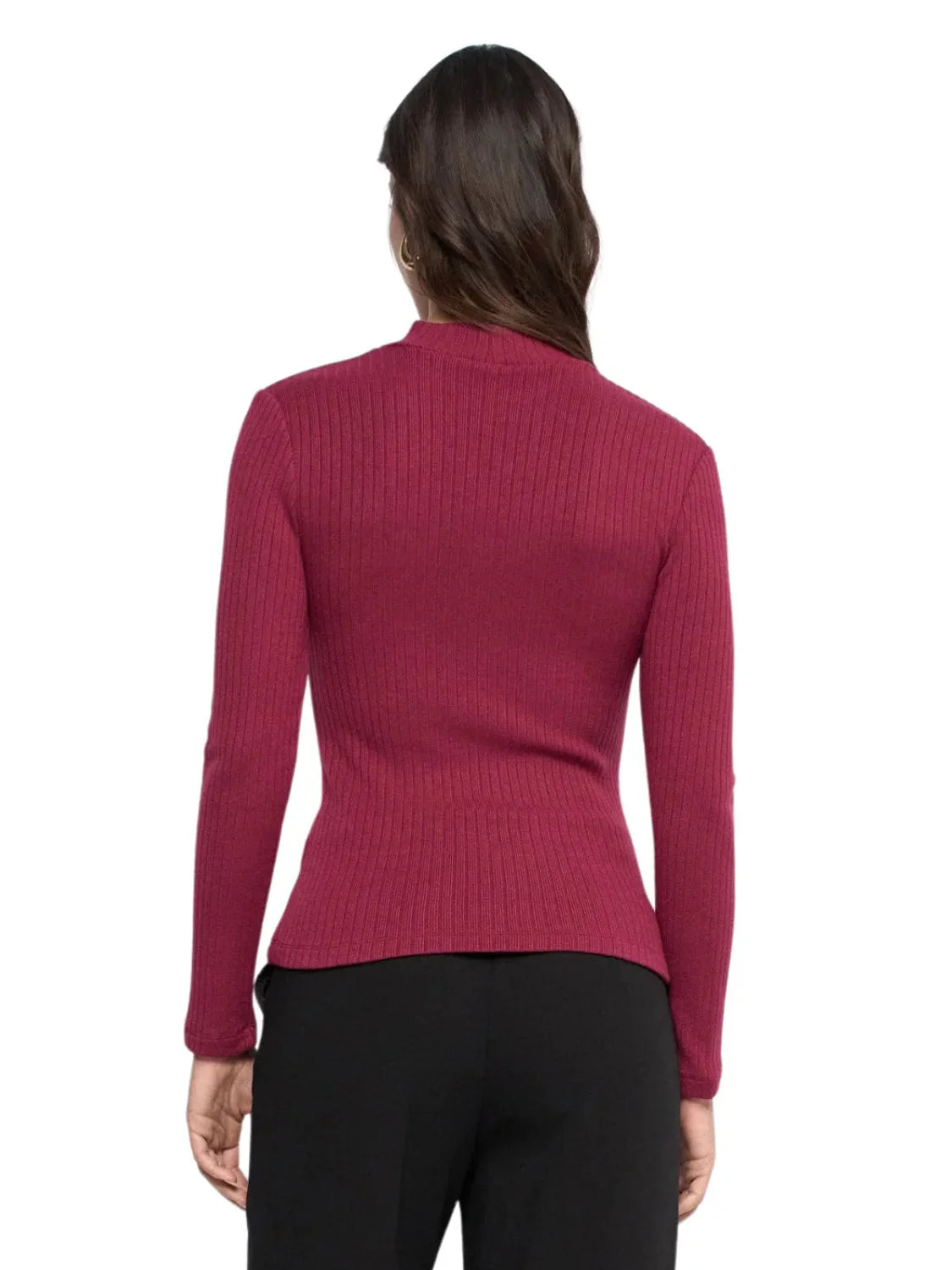 Jersey Turtleneck Canalé Salsa Jeans Granate | Bicos de Fío