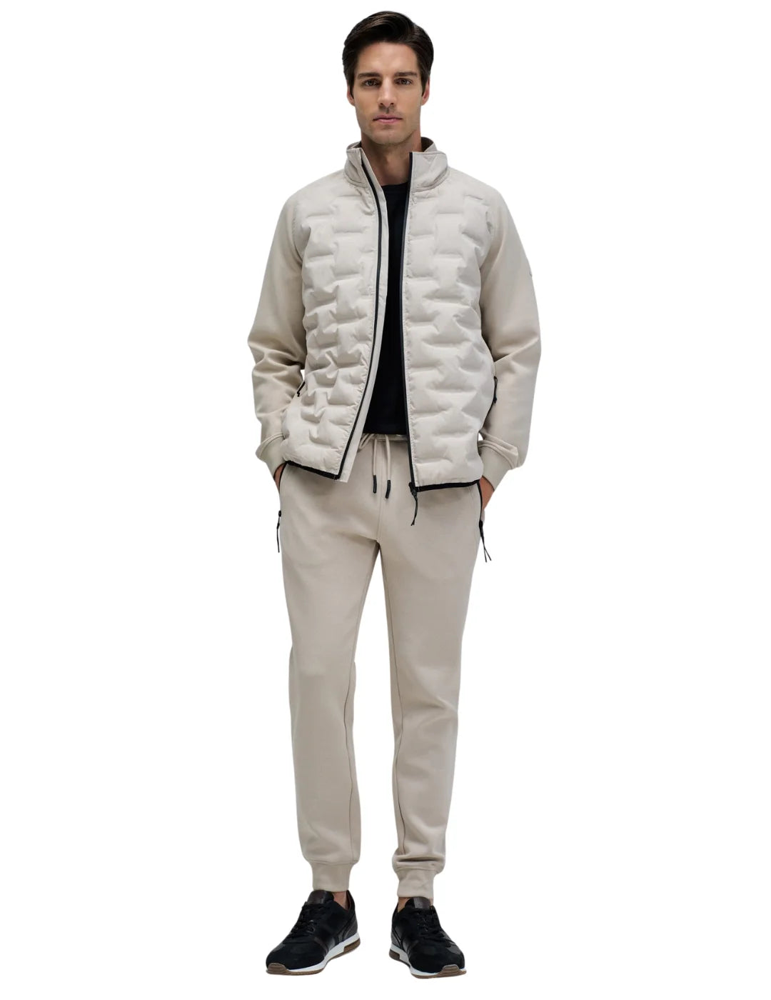 Joggers Slim Fit Salsa Jeans Beige | Bicos de Fío