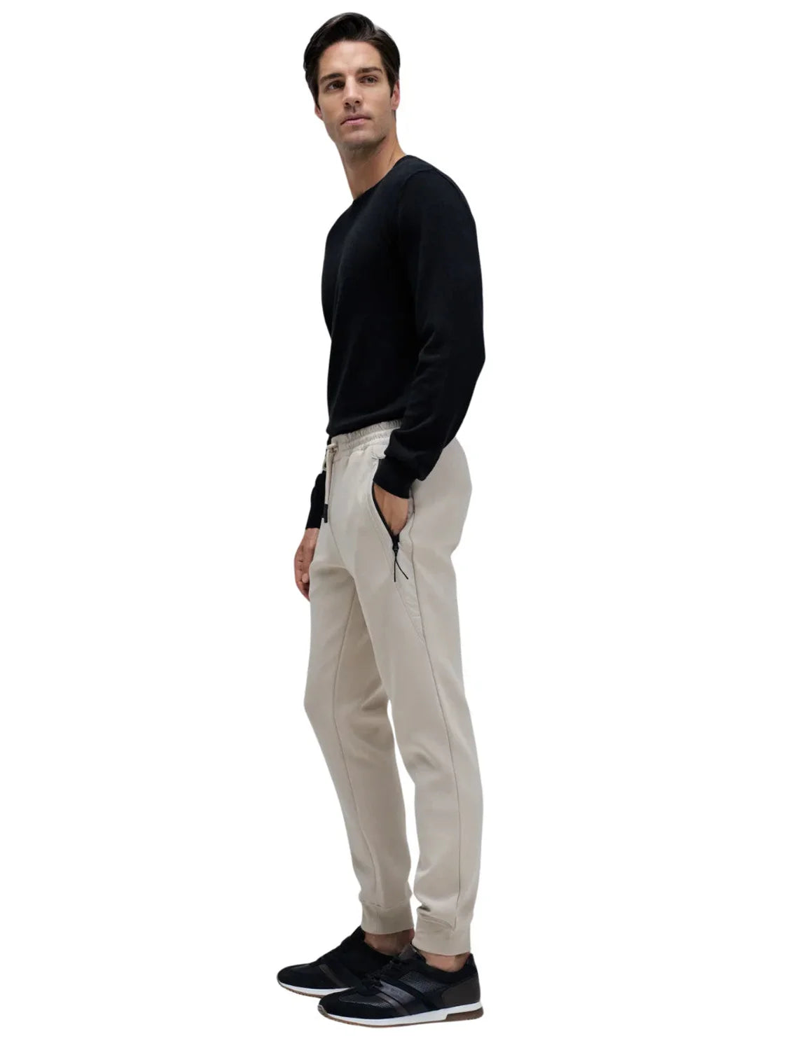 Joggers Slim Fit Salsa Jeans Beige | Bicos de Fío