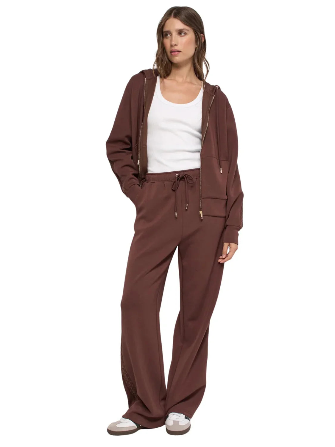 Jogger Salsa Jeans Franja Marrón | Bicos de Fío