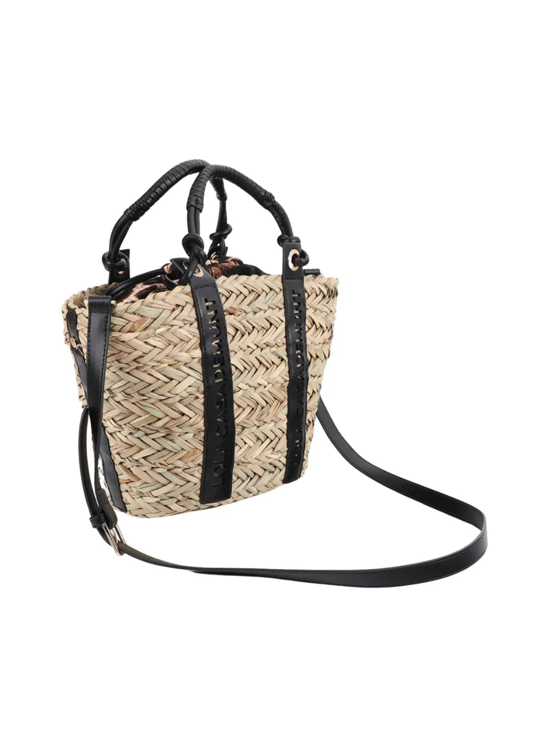 Mini Capazo Lola Casademunt Asa Troquel Beige | Bicos de Fío