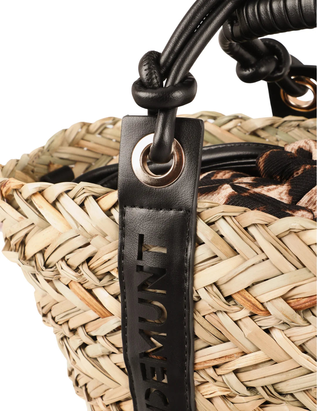 Mini Capazo Lola Casademunt Asa Troquel Beige | Bicos de Fío