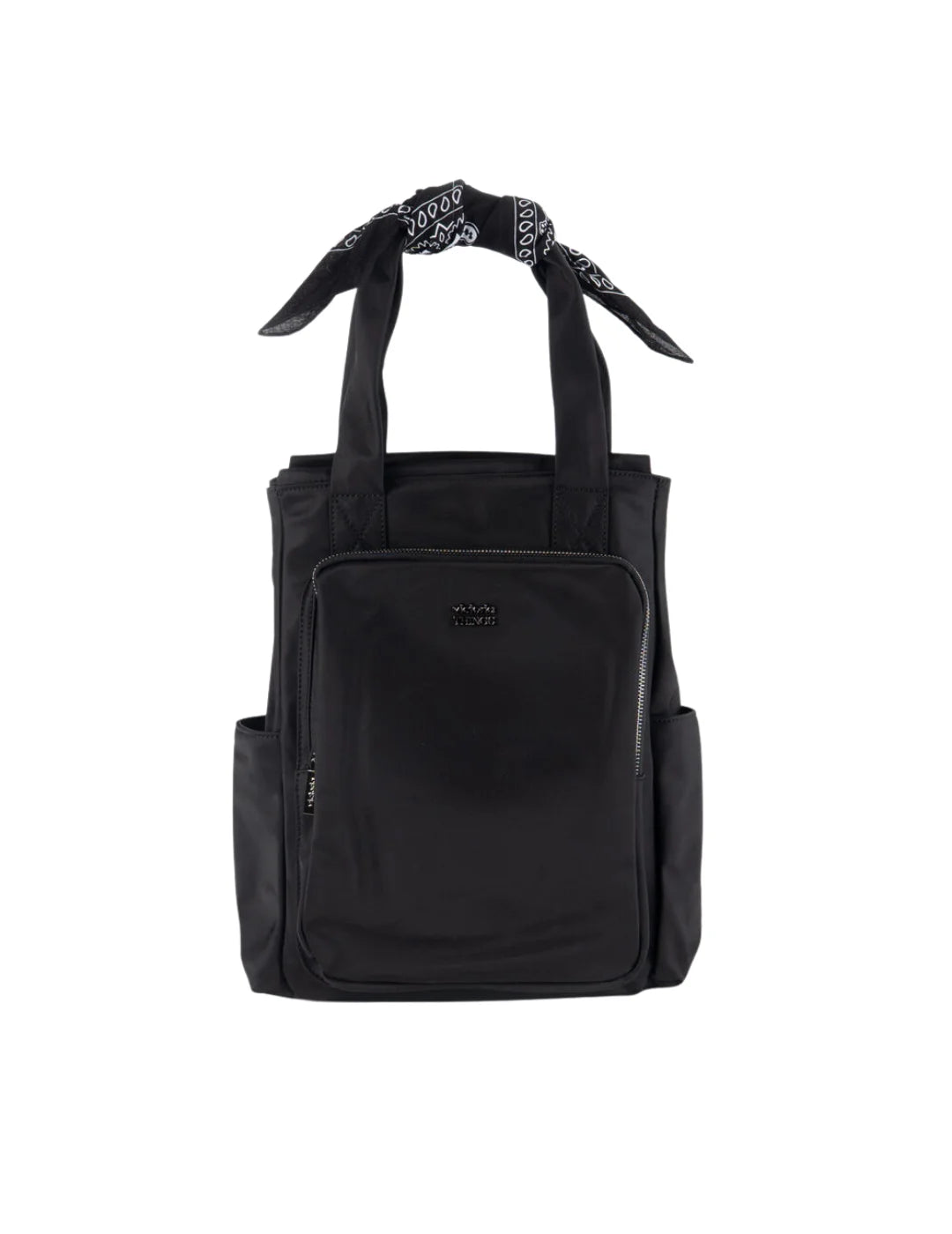 Mochila Nylon Bandana Victoria Negro | Bicos de Fío