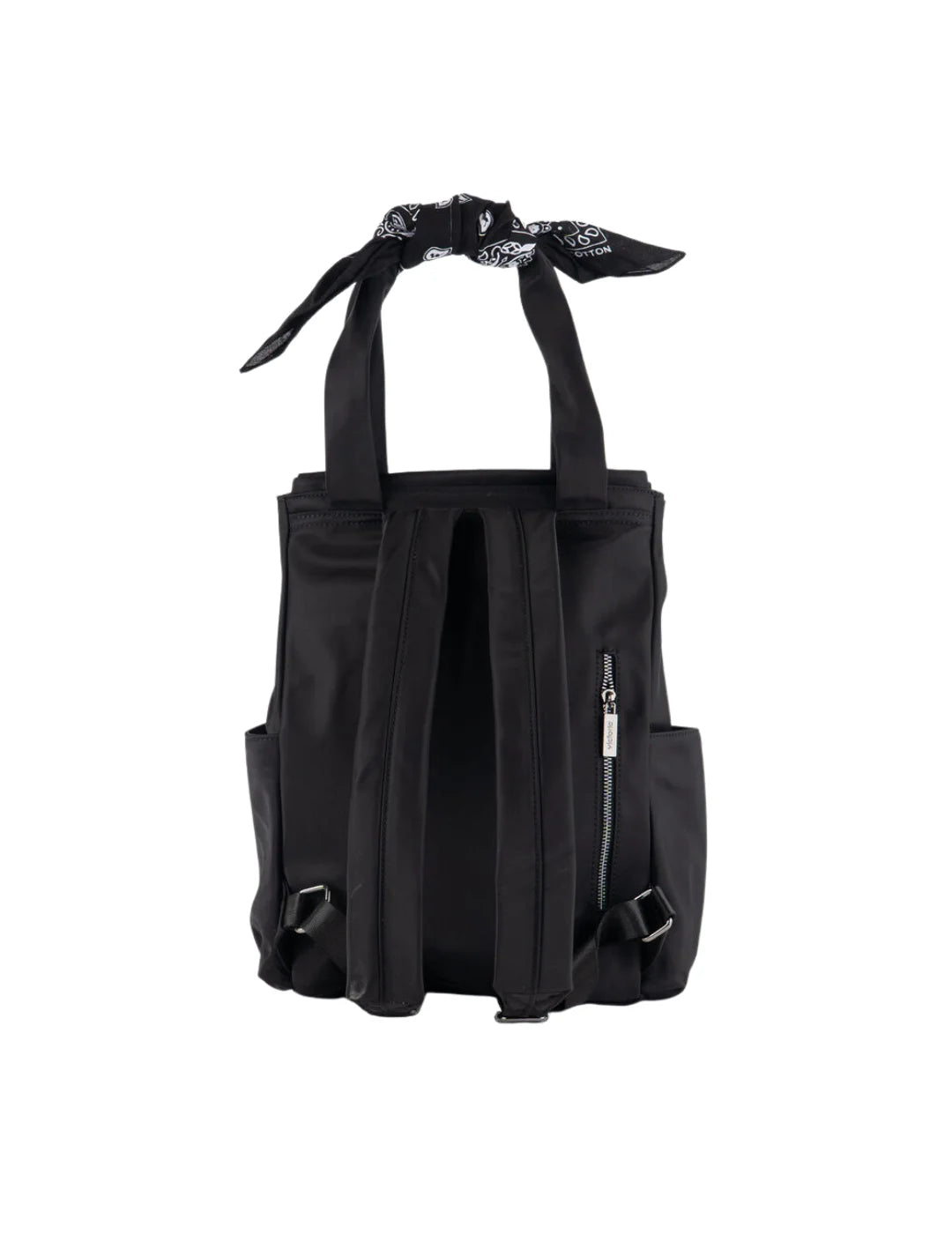 Mochila Nylon Bandana Victoria Negro | Bicos de Fío