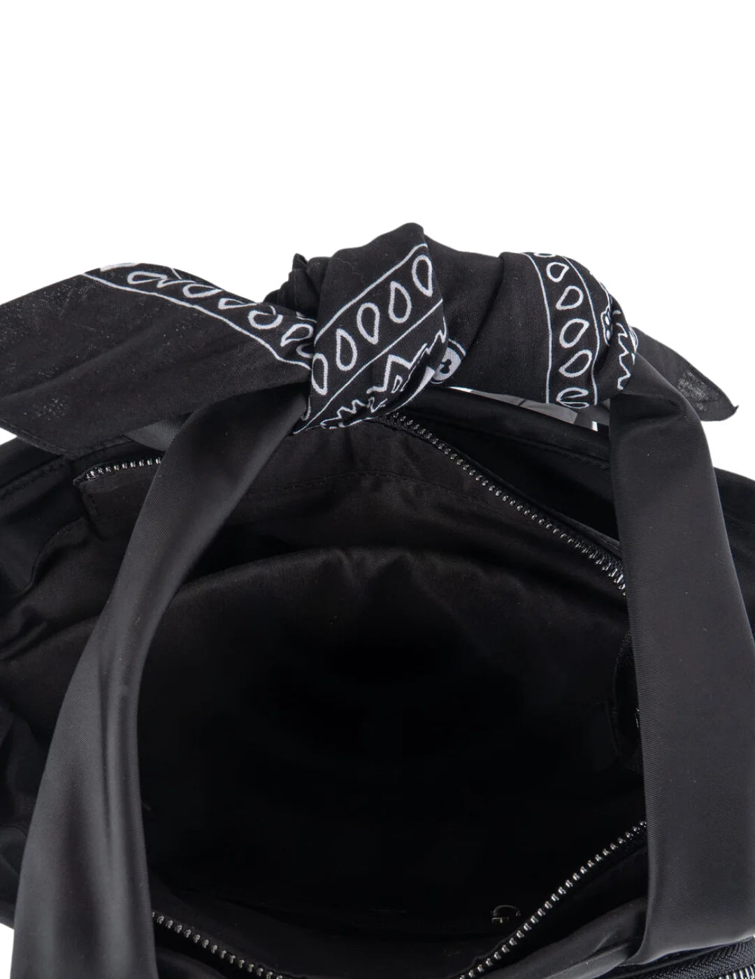 Mochila Nylon Bandana Victoria Negro | Bicos de Fío