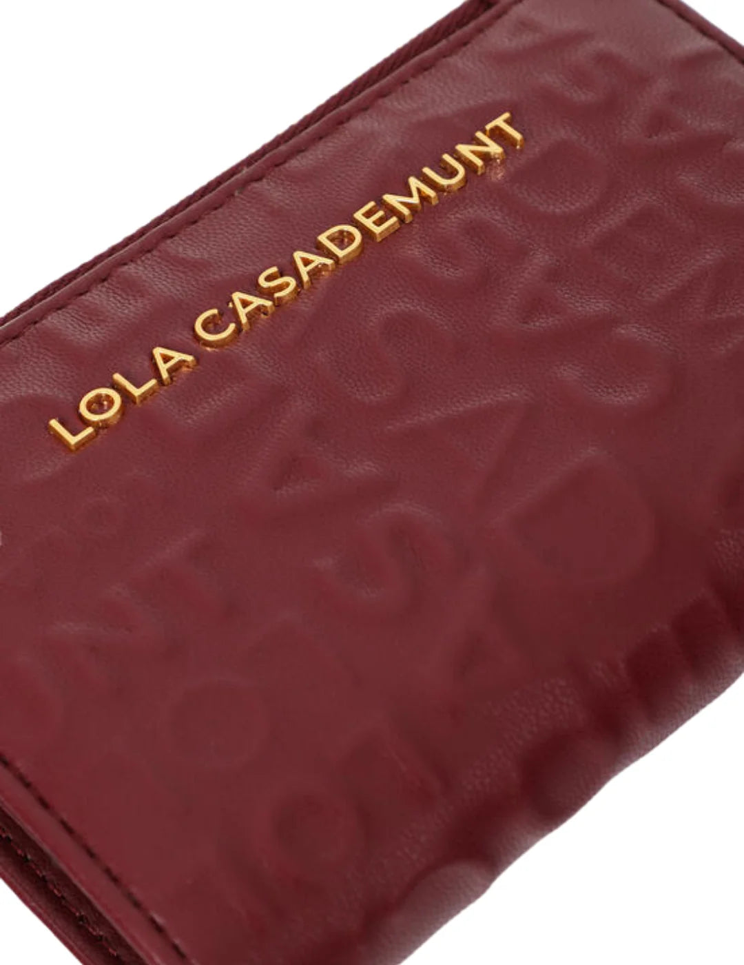 Monedero Logo Pespunte Lola Casademunt Burdeos | Bicos de Fío