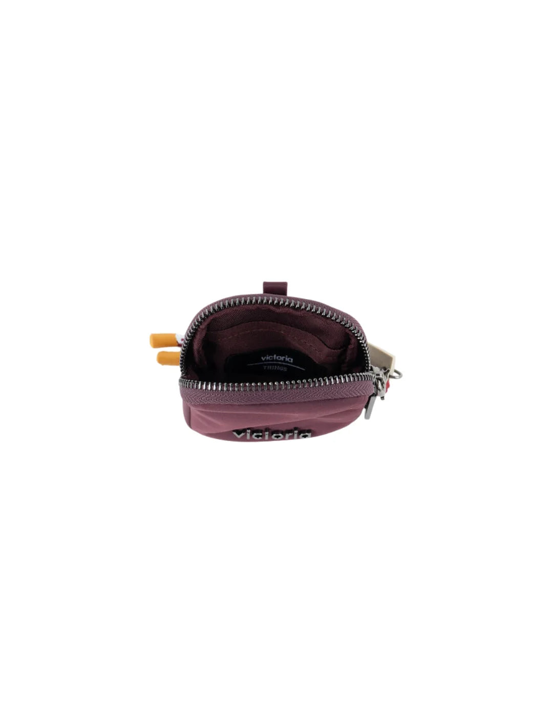 Monedero Nylon Llavero Victoria Burdeos | Bicos de Fío