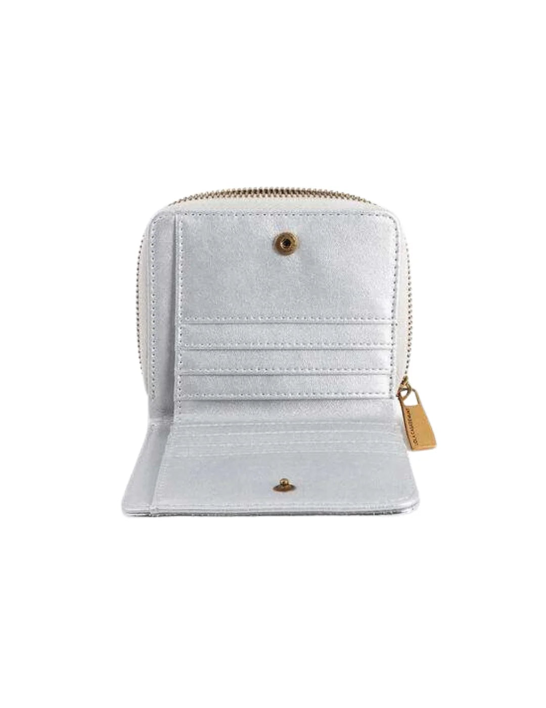 Monedero Metalizado Lola Casademunt Plata | Bicos de Fío