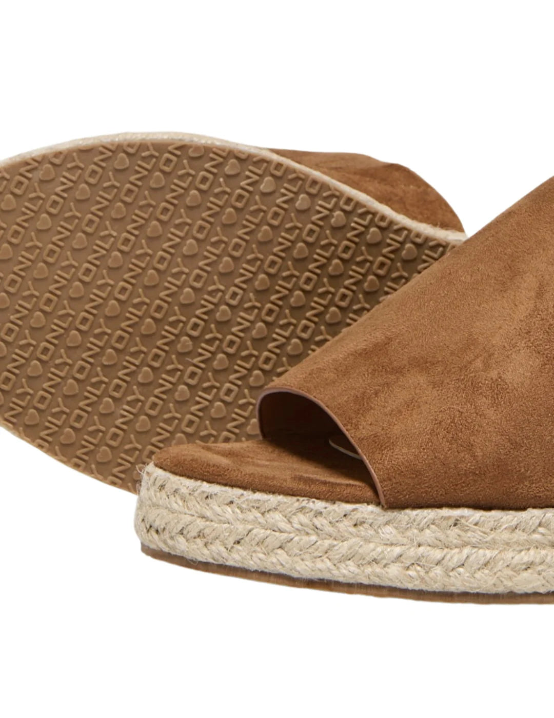 Cuña Mule Abierta ONLY Minerva Marrón - Bicos de Fío