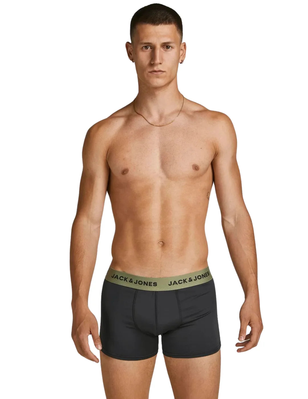 Pack 3 Boxer Jack&Jones Flower Negro | Bicos de Fío