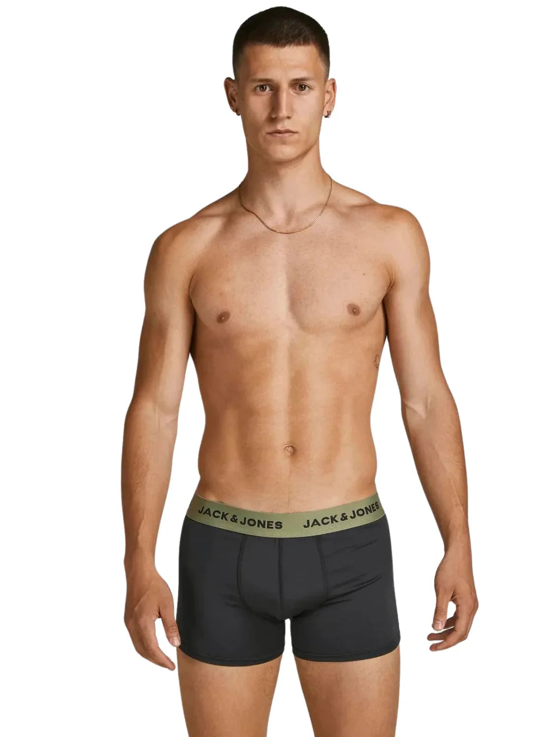 Pack 3 Boxer Jack&Jones Flower Negro | Bicos de Fío
