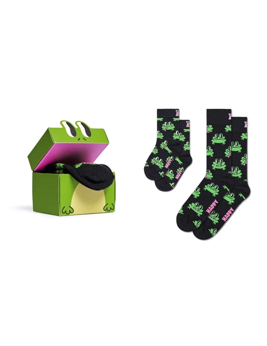 Pack Regalo Calcetines Happy Socks Mini&Me Froggys | Bicos de Fío