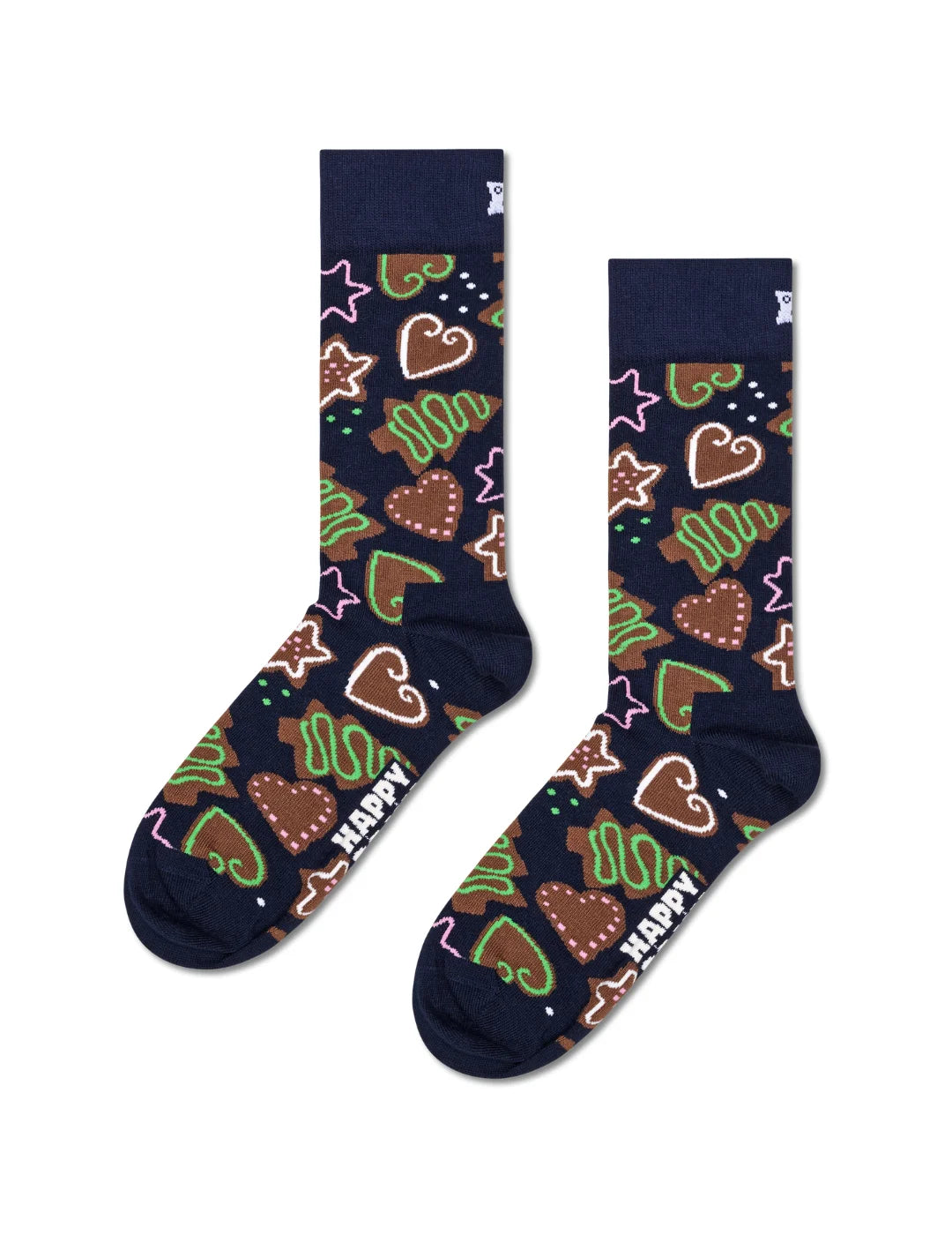 Pack 2 Calcetines Happy Socks Gingerbread Heart | Bicos de Fío