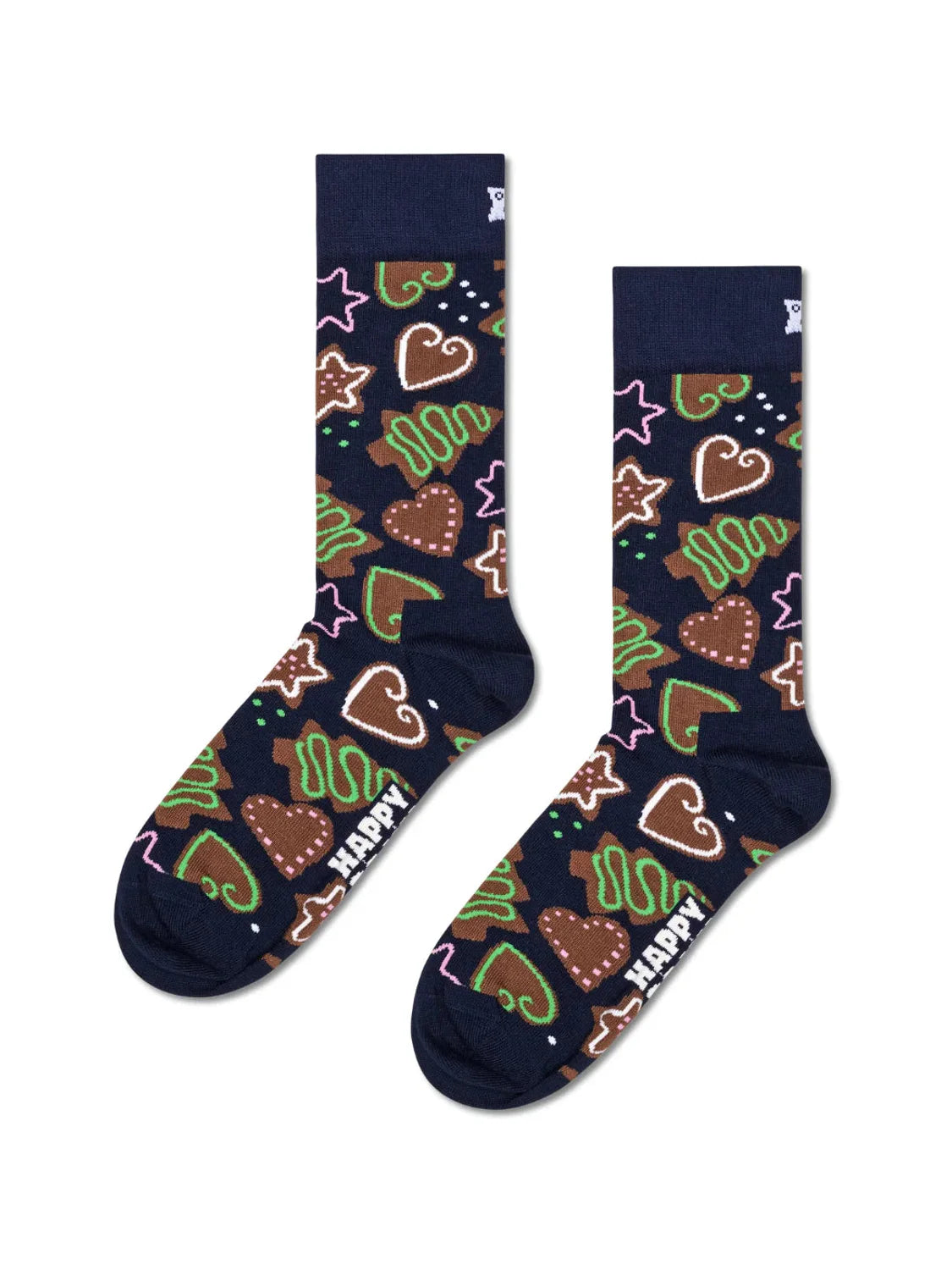 Pack 2 Calcetines Happy Socks Gingerbread Heart | Bicos de Fío