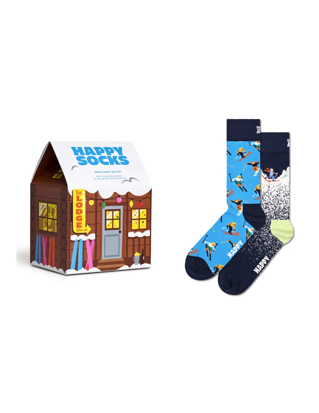 Pack 2 Calcetines Happy Socks Skiing Chalet | Bicos de Fío