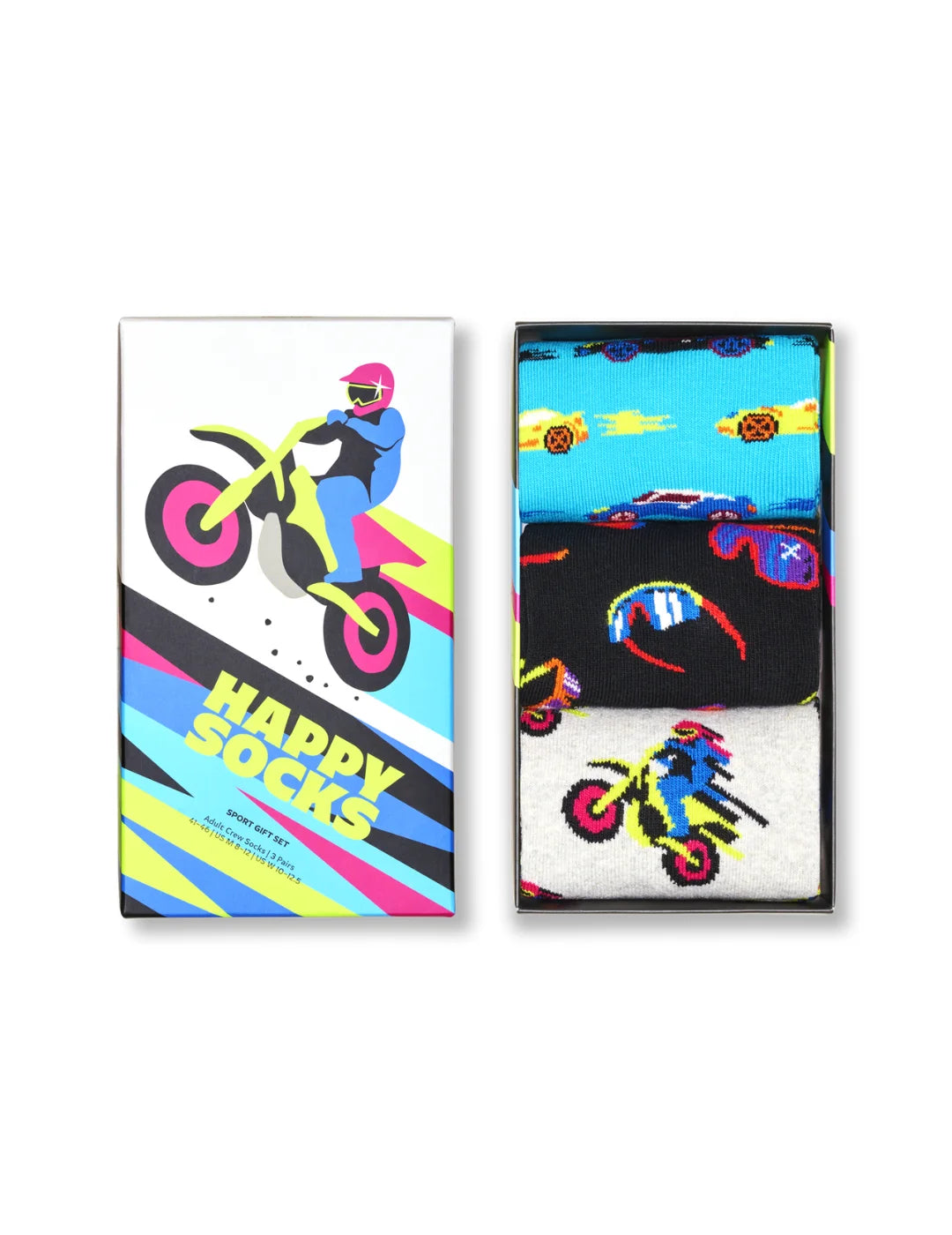 Pack 3 Calcetines Happy Socks Fast Sports | Bicos de Fío