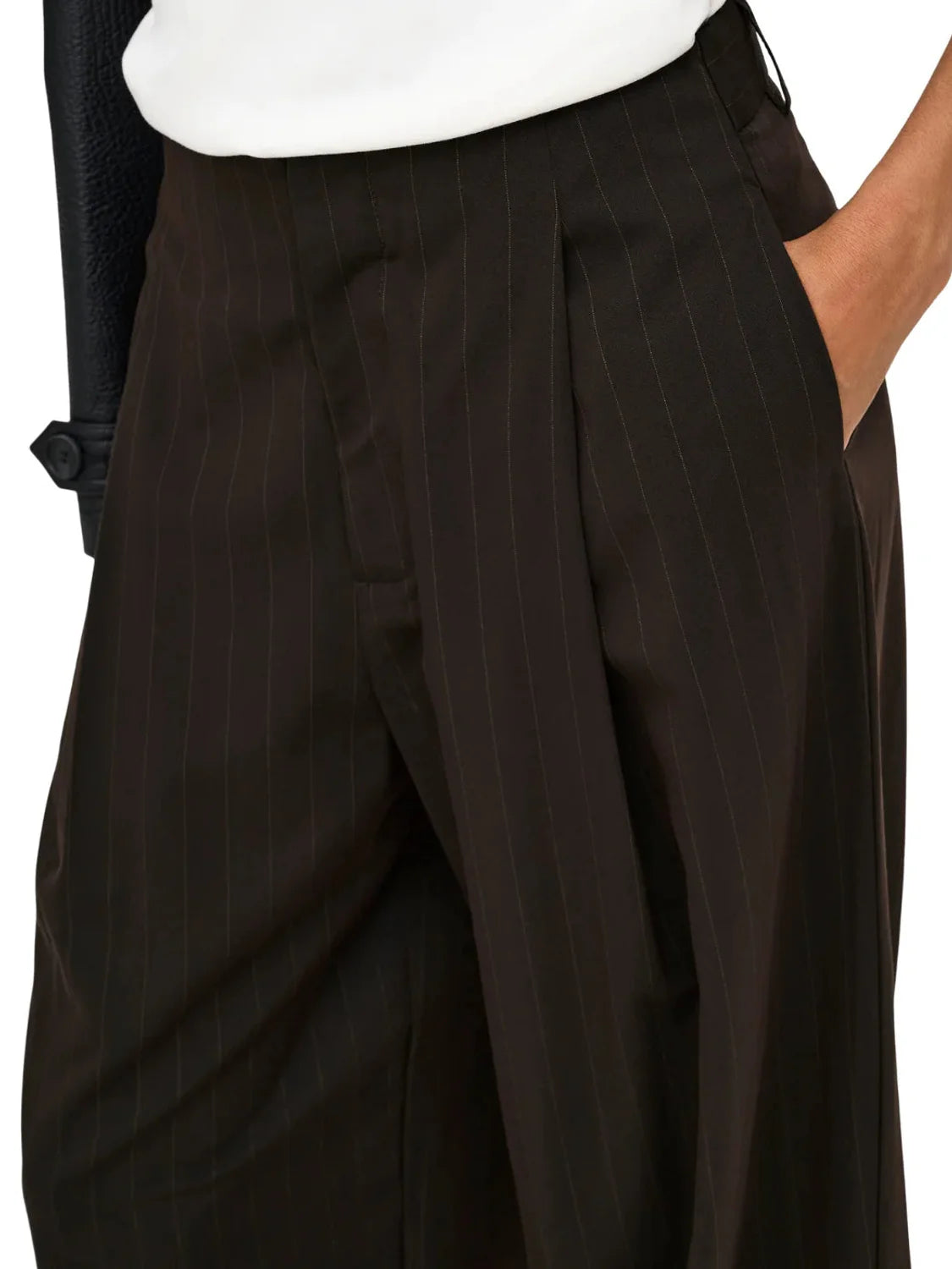 Pantalón Balloon ONLY Rumba Marrón Oscuro | Bicos de Fío