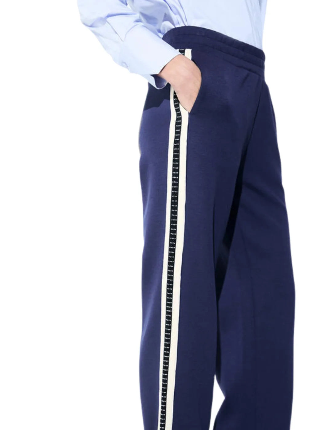 Pantalón Banda Strass Lola Casademunt Azul | Bicos de Fío