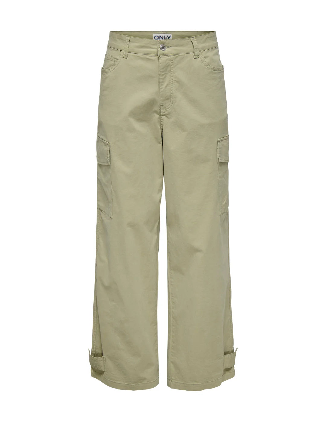 Pantalón Cargo Ancho ONLY Liana Verde | Bicos de Fío
