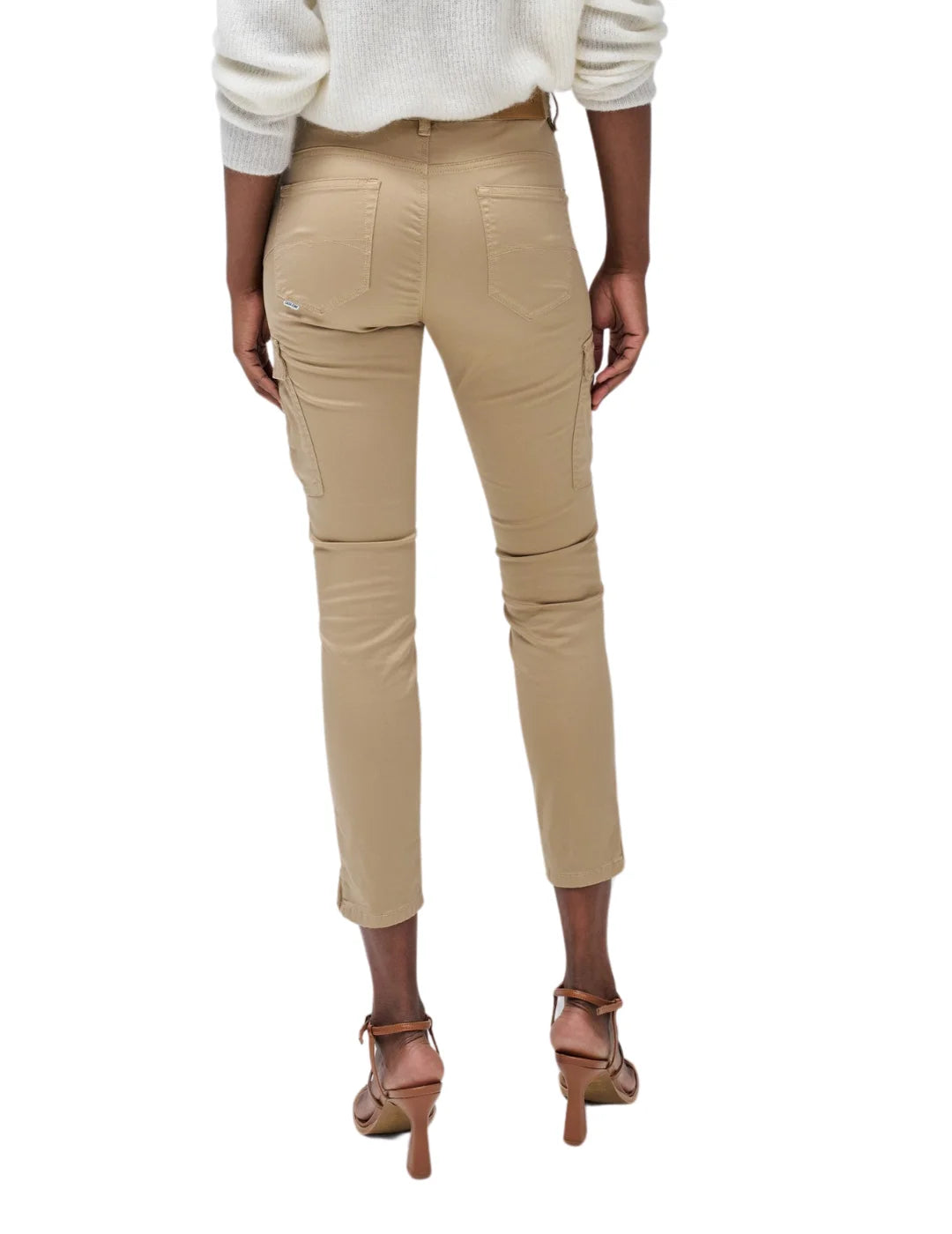 Vaqueros Cargo Salsa Jeans Faith Push In Beige | Bicos de Fío