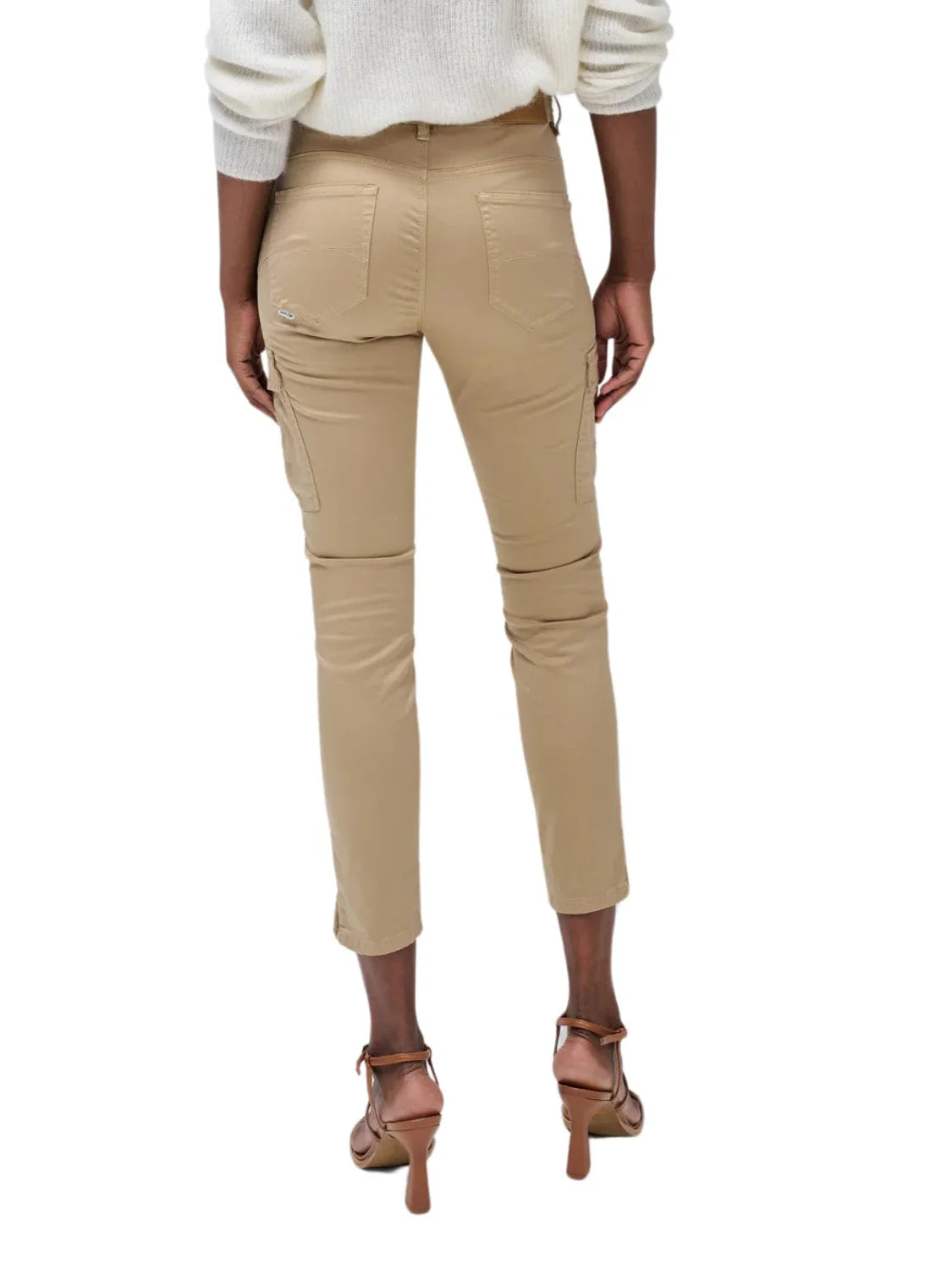 Vaqueros Cargo Salsa Jeans Faith Push In Beige | Bicos de Fío
