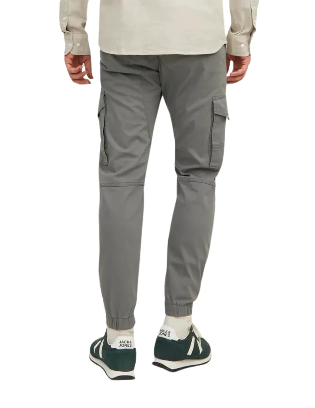 Pantalón Cargo Puño Jack&Jones Paul Gris Claro | Bicos de Fío