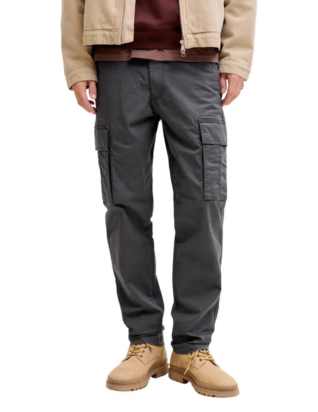 Pantalón Cargo Jack&Jones Kane Frank Asphalt | Bicos de Fío