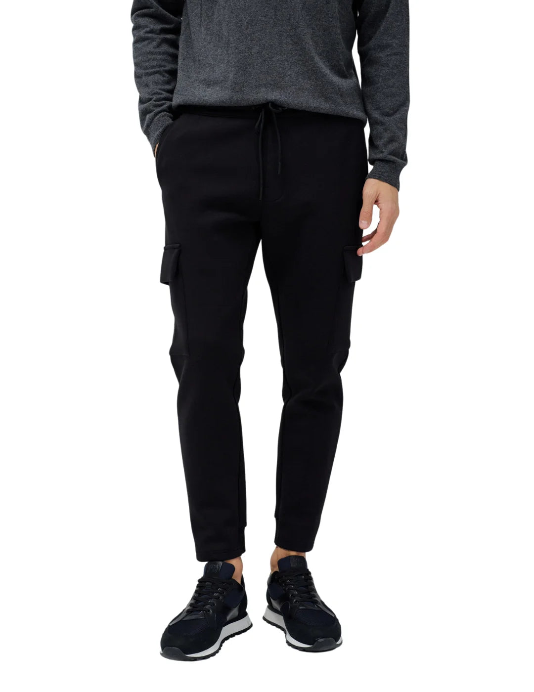 Pantalón Cargo Jogger Elástico Salsa Jeans Negro | Bicos de Fío