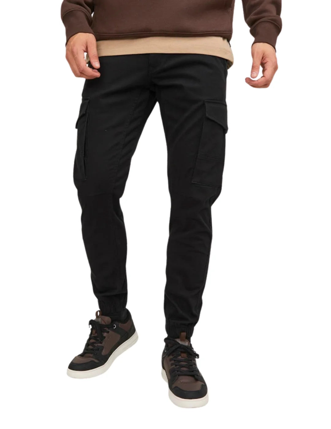 Pantalón Cargo Puño Jack&Jones Paul Negro | Bicos de Fío