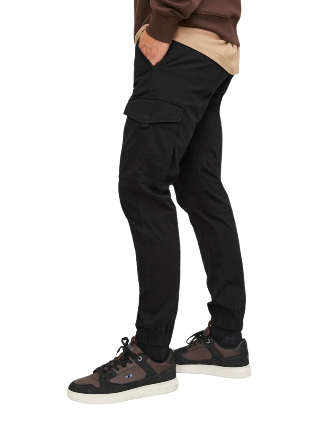 Pantalón Cargo Puño Jack&Jones Paul Negro | Bicos de Fío