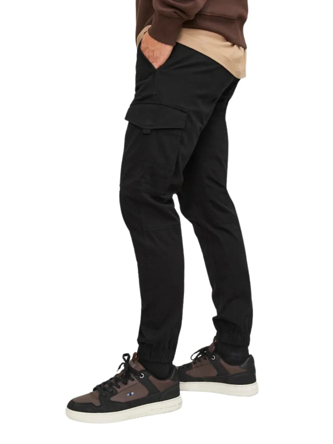 Pantalón Cargo Puño Jack&Jones Paul Negro | Bicos de Fío