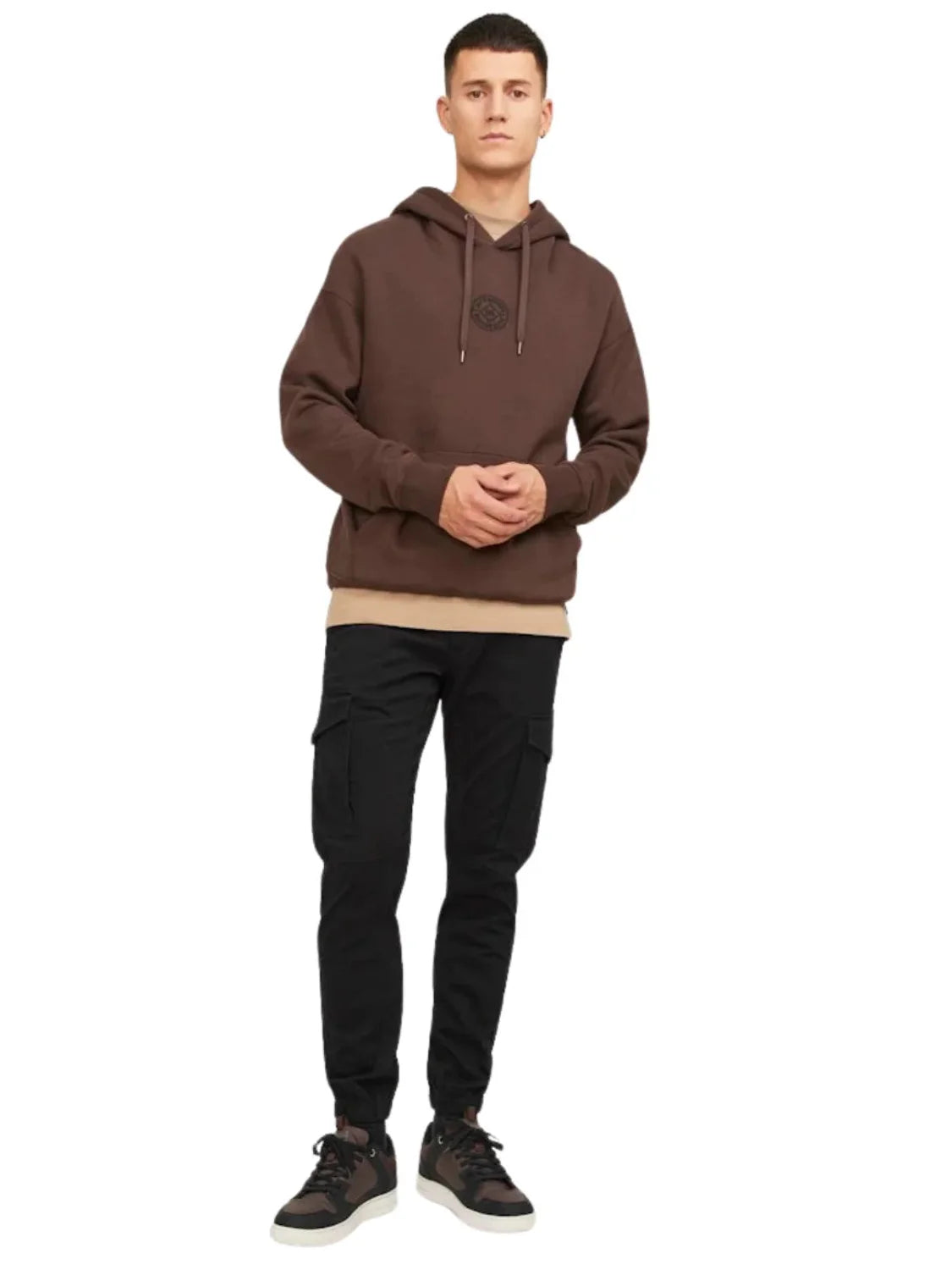 Pantalón Cargo Puño Jack&Jones Paul Negro | Bicos de Fío