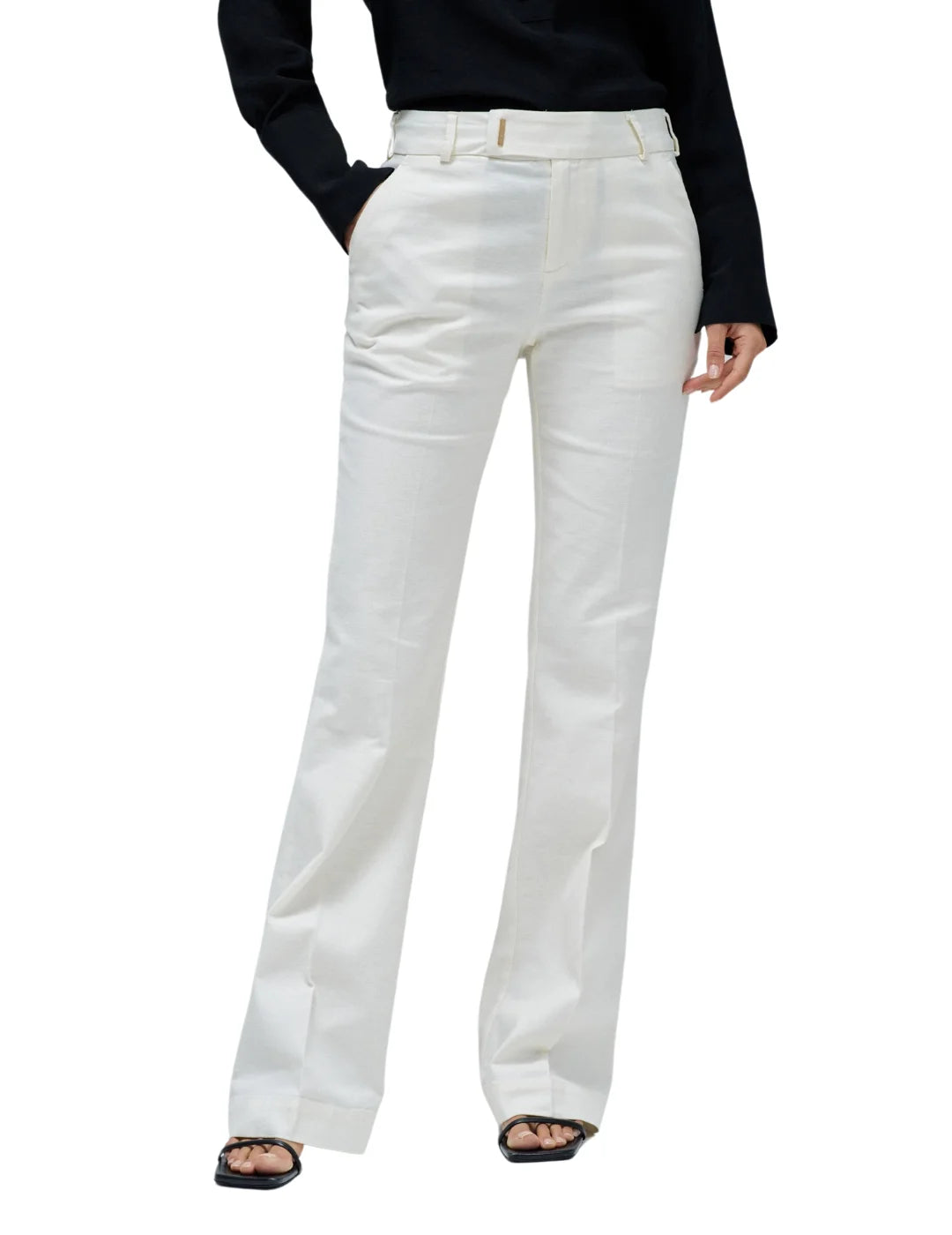 Pantalón Chino Flare Lino Salsa Jeans Crudo | Bicos de Fío