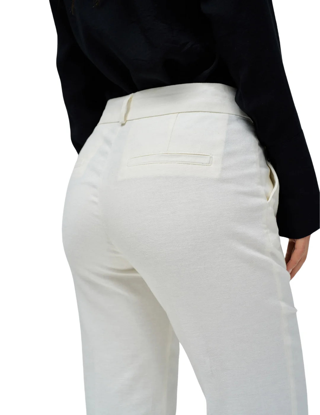 Pantalón Chino Flare Lino Salsa Jeans Crudo | Bicos de Fío