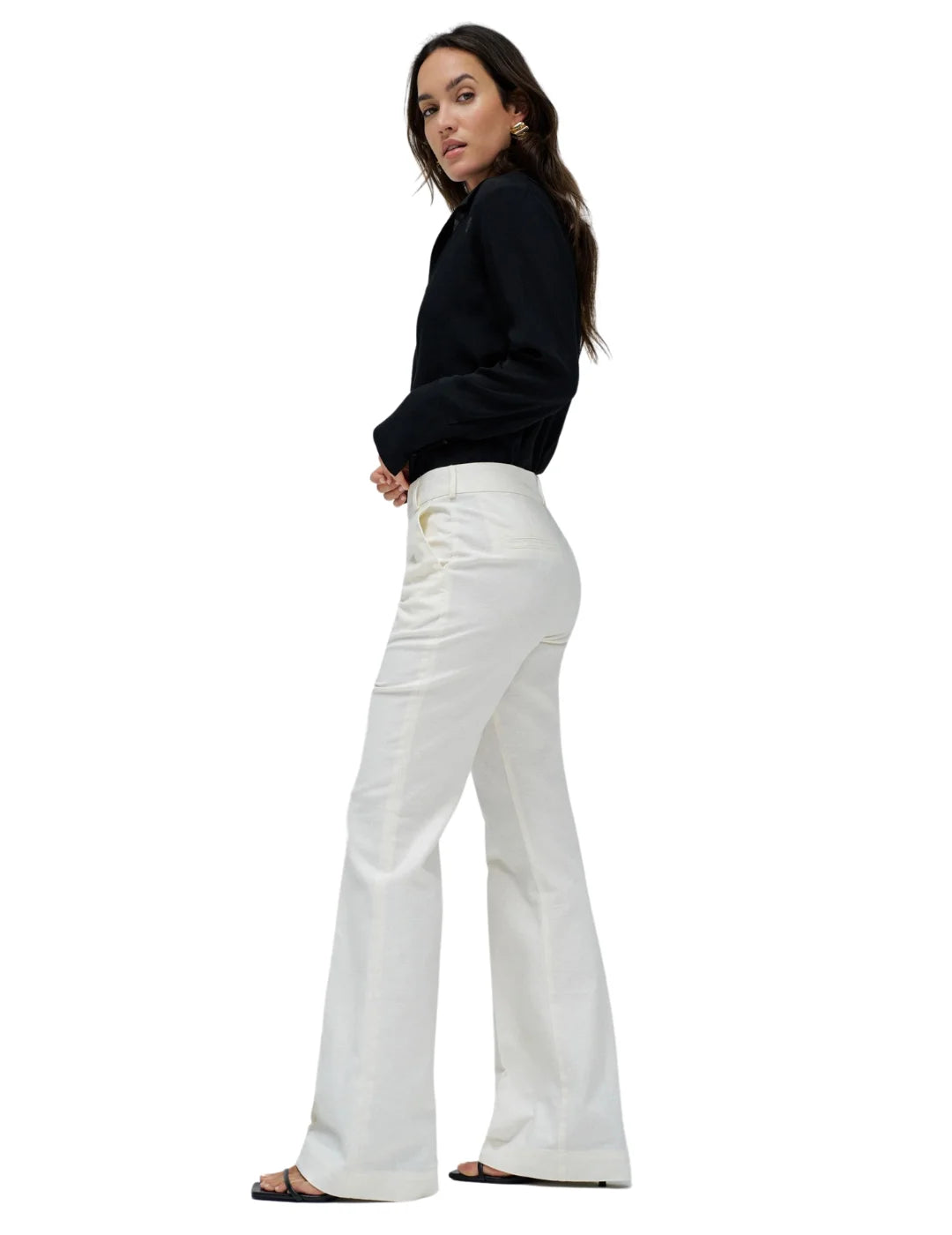 Pantalón Chino Flare Lino Salsa Jeans Crudo | Bicos de Fío